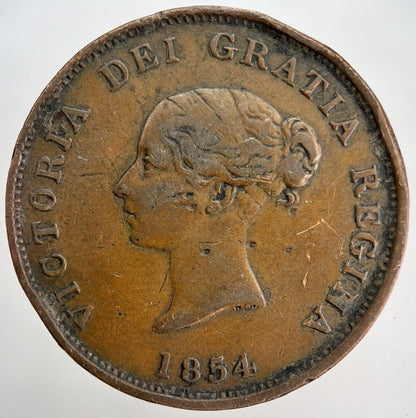 1854 Canadian Victoria New Brunswick Penny Token Coin | Collectable Grade a2219