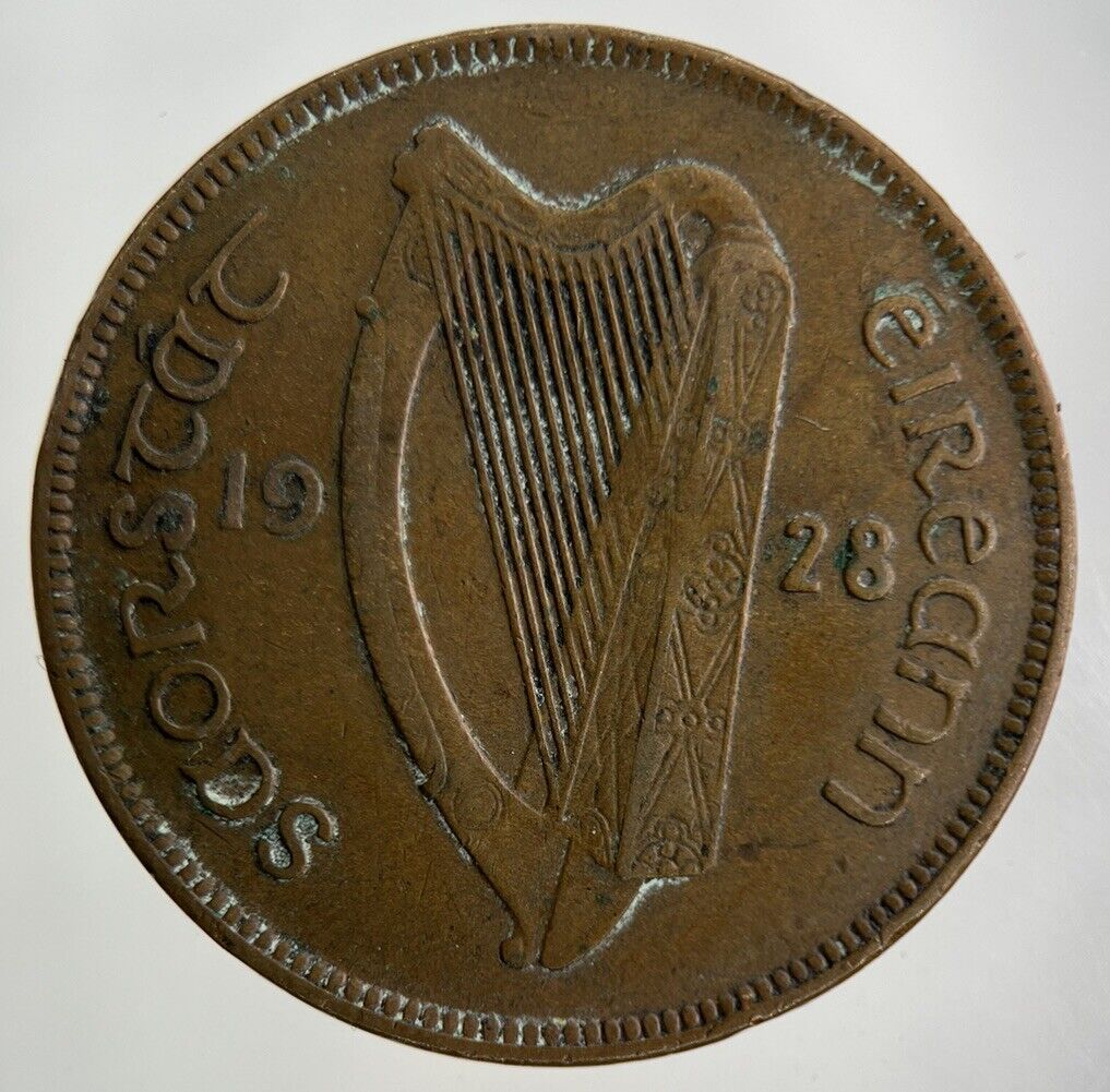 1928 Irish One Penny Coin | Fine Collectable Grade