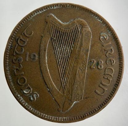 1928 Irish One Penny Coin | Fine Collectable Grade