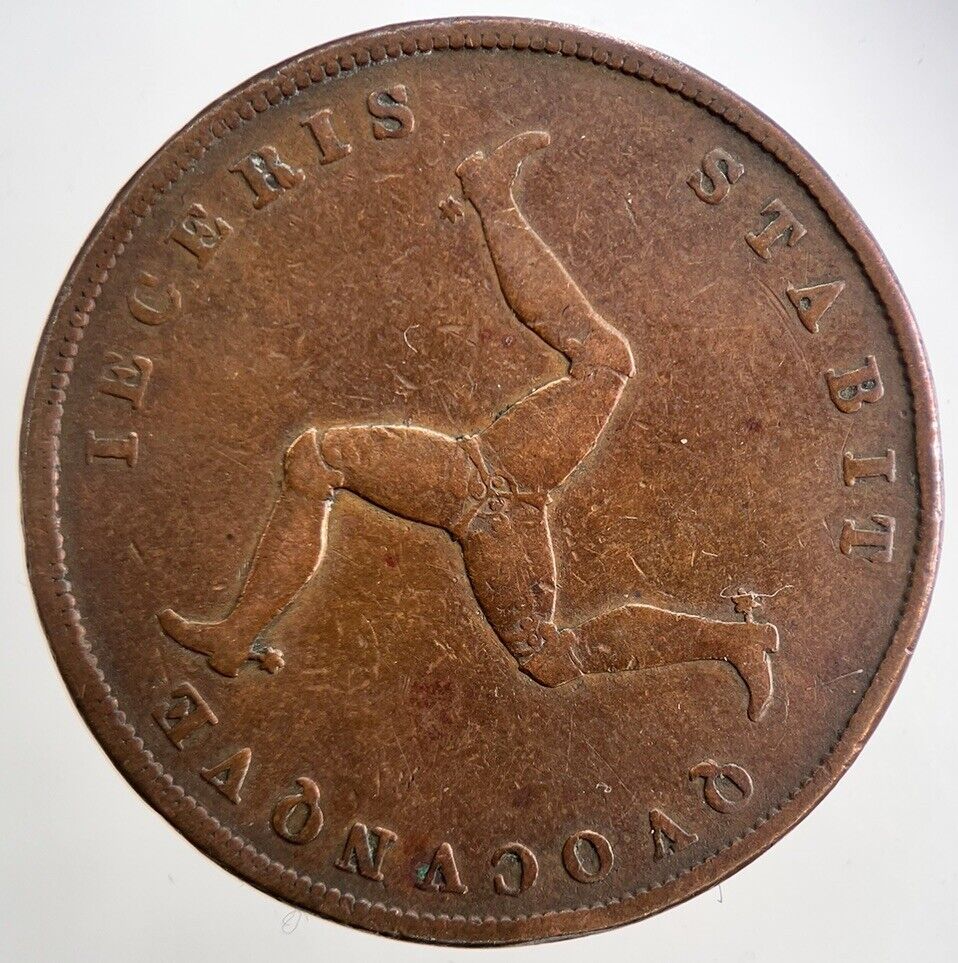 1839 Isle of Man Penny Coin | Fine Collectable Grade