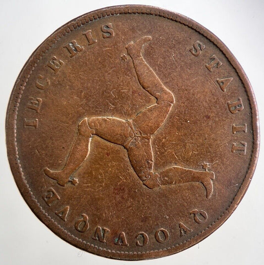 1839 Isle of Man Penny Coin | Fine Collectable Grade