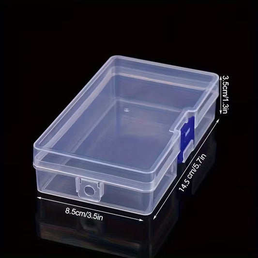 1 x Clear Plastic Coin Dice Craft Box Jewellery Ring Storage Case Container