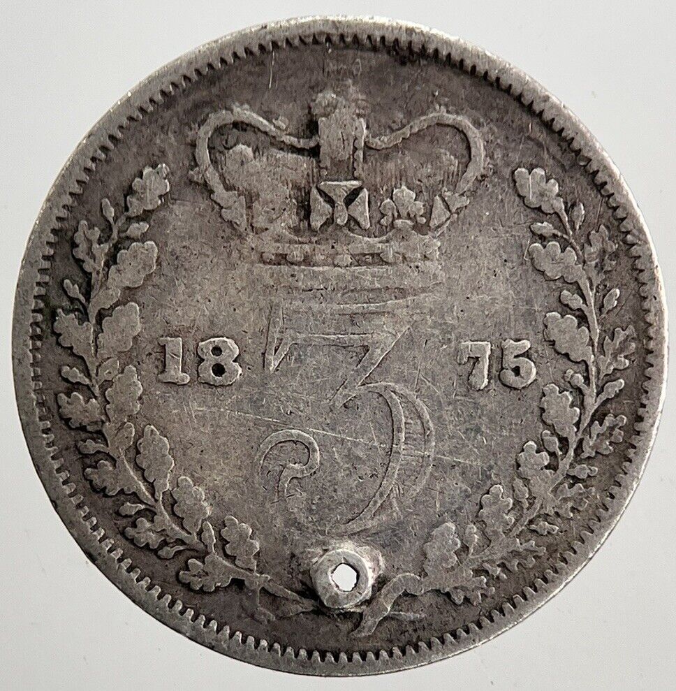 1875 Victoria Threepence Silver Coin | Collectable Grade