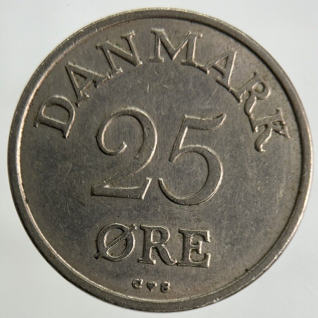 1956 Denmark 25 Ore Coin | Fine Collectable Grade