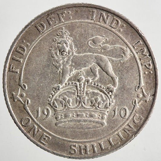 1910 Edward VII Shilling British Silver Coin | Very High Grade | a9549