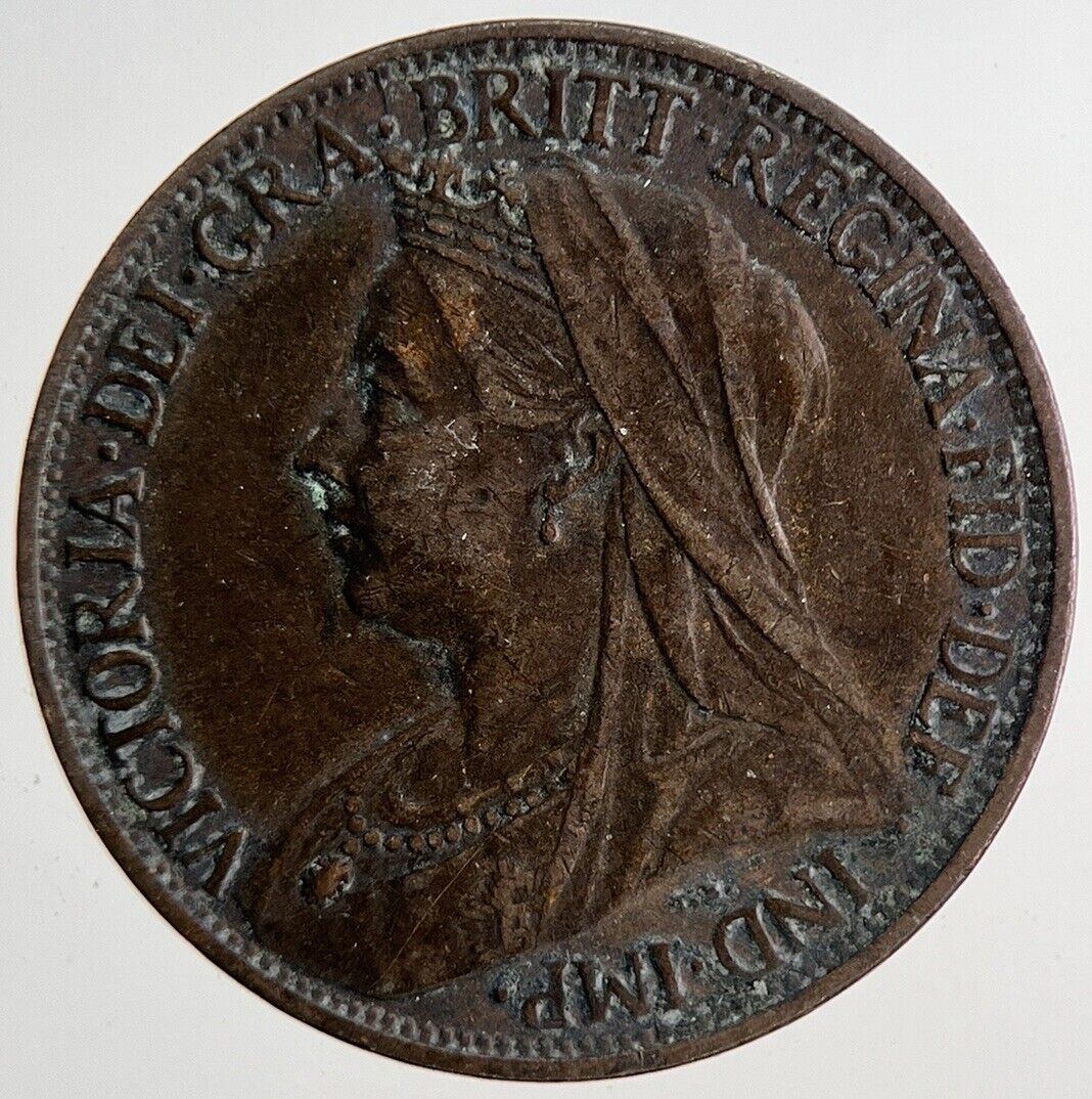 1901 Victoria Farthing Coin | Very High Grade | a6795
