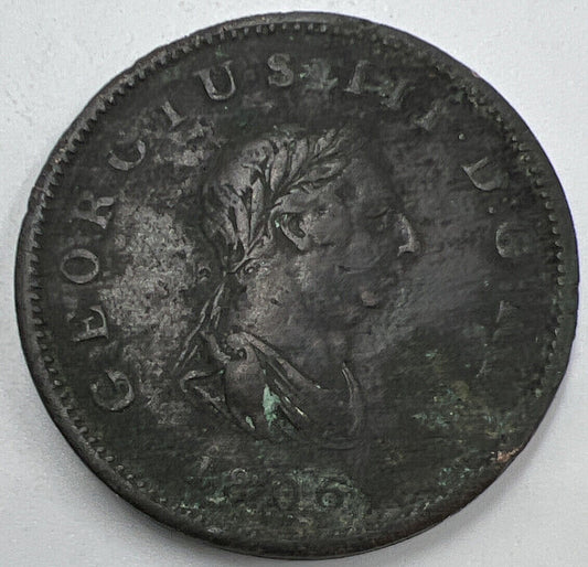1806 George III Half - Penny | British Coin | Fair Grade