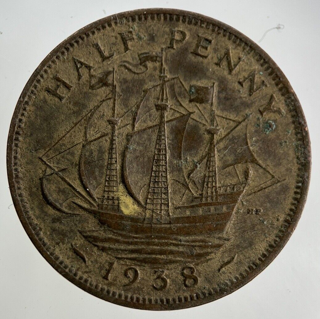 1938 George VI Half-Penny Coin | Collectable Grade