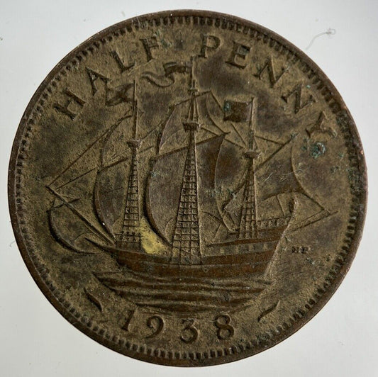1938 George VI Half-Penny Coin | Collectable Grade