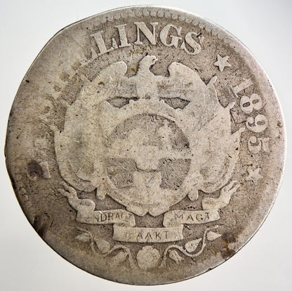 1895 South Africa 2 1/2 Shillings Silver Coin | Fair Grade