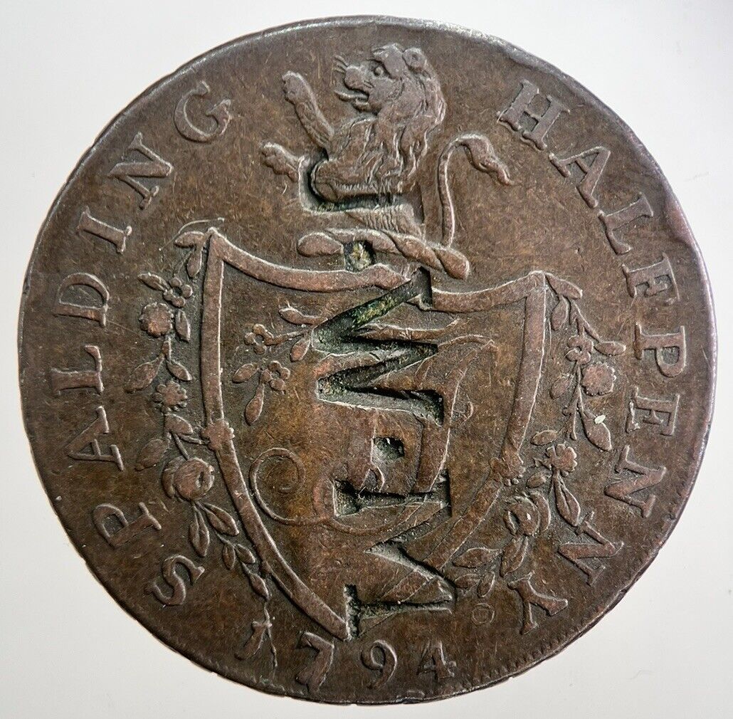 1794 Lincolnshire Spalding Half-Penny Token | Fine Collectable Grade