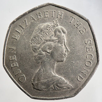 1969 Bailiwick Of Jersey 50p 50 Pence Coin | Fine Collectable Grade | a2446
