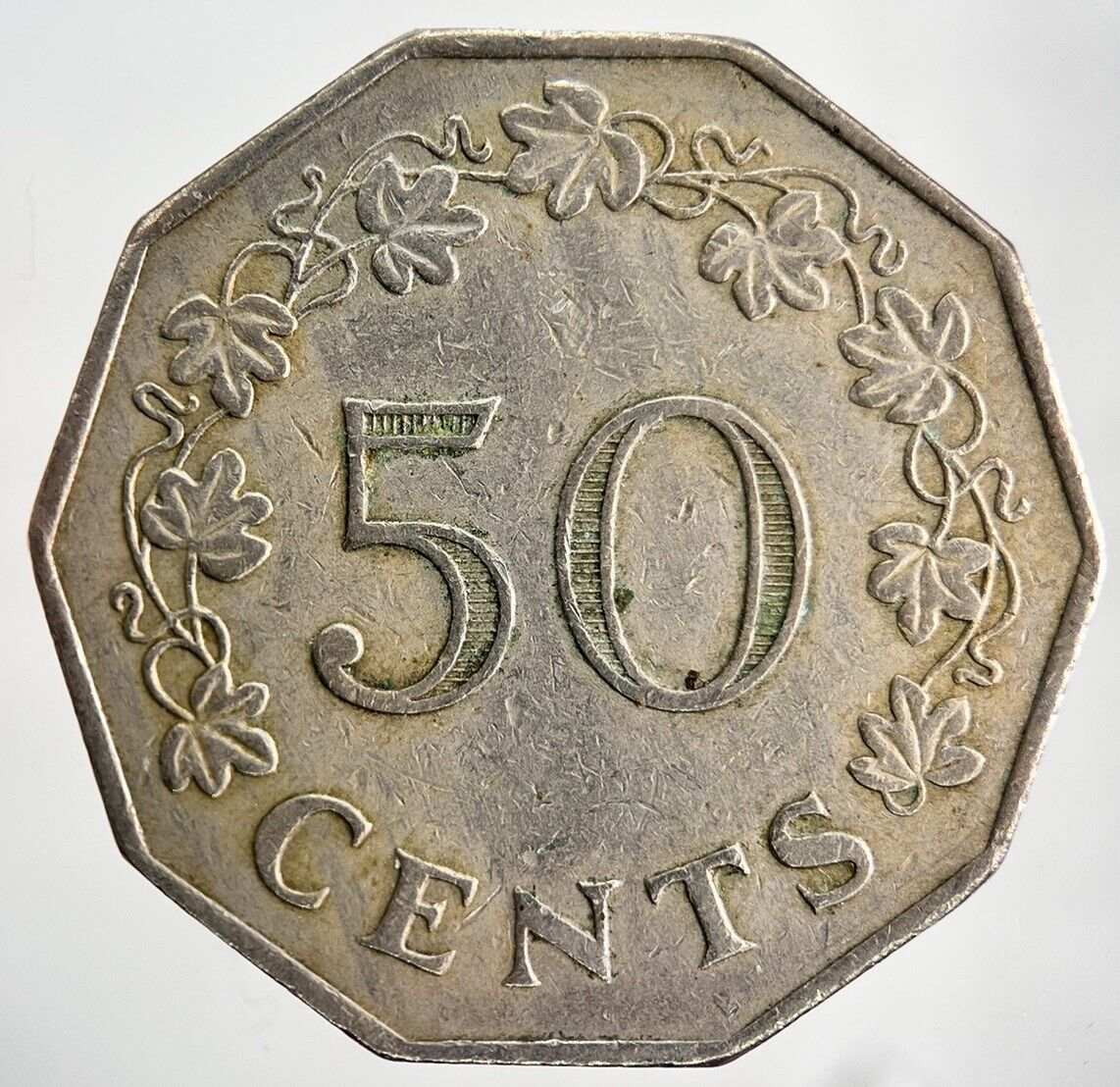 1972 Maltese 50 Cents Coin | Fine Collectable Grade | a2215