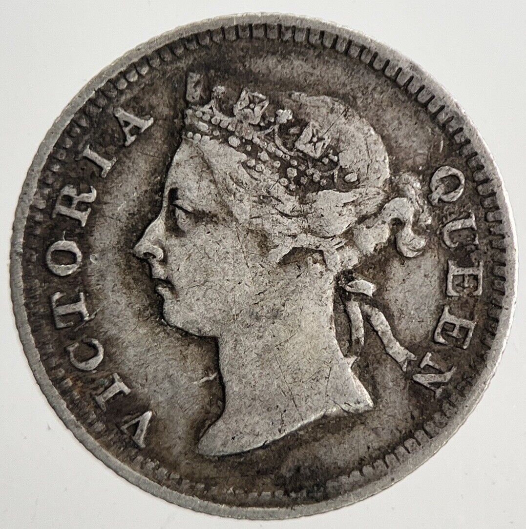 1901 Victoria Hong Kong 5 Cents Silver Coin | Fine Collectable Grade | a9596