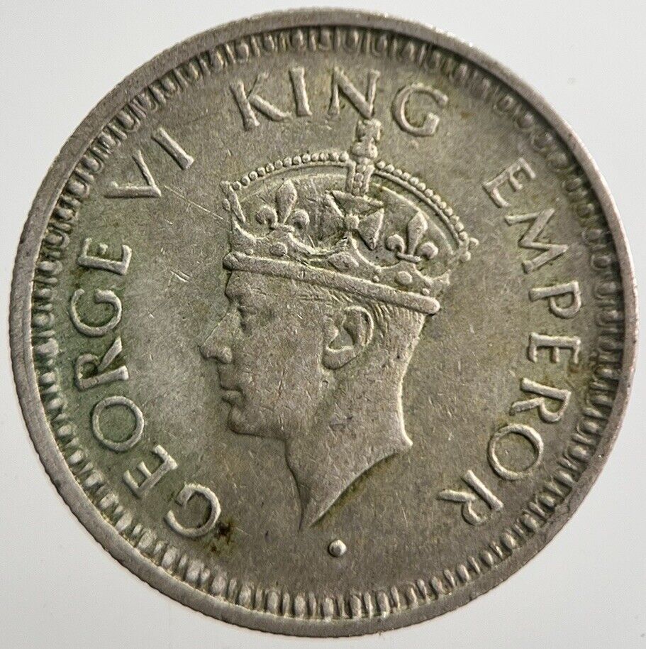 1944 India 1/4 Quarter Rupee Silver Coin | Very High Grade | a7668