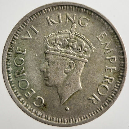 1944 India 1/4 Quarter Rupee Silver Coin | Very High Grade | a7668