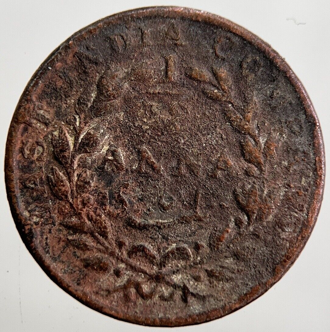 1835 India 1/12 Anna Coin | Fair Grade