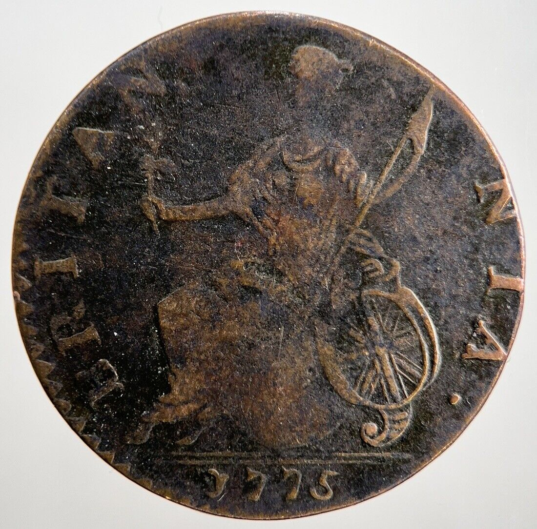 1775 George III 3rd Half-Penny Coin | Fine Collectable Grade | a2256