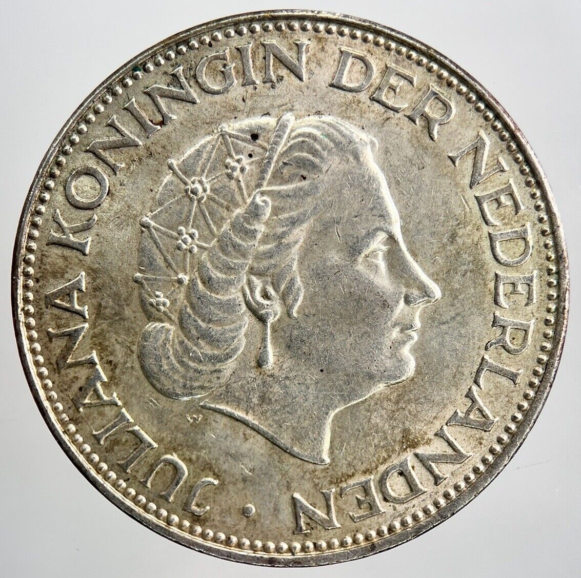 1960 Netherlands 2 1/2 Two Half Gulden Silver Coin | Very High Grade