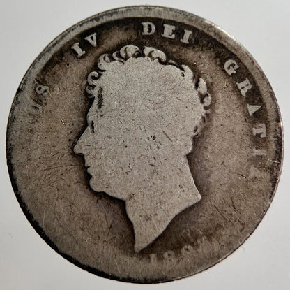 1825 George IV Shilling Silver Coin | Fair Grade | a8661