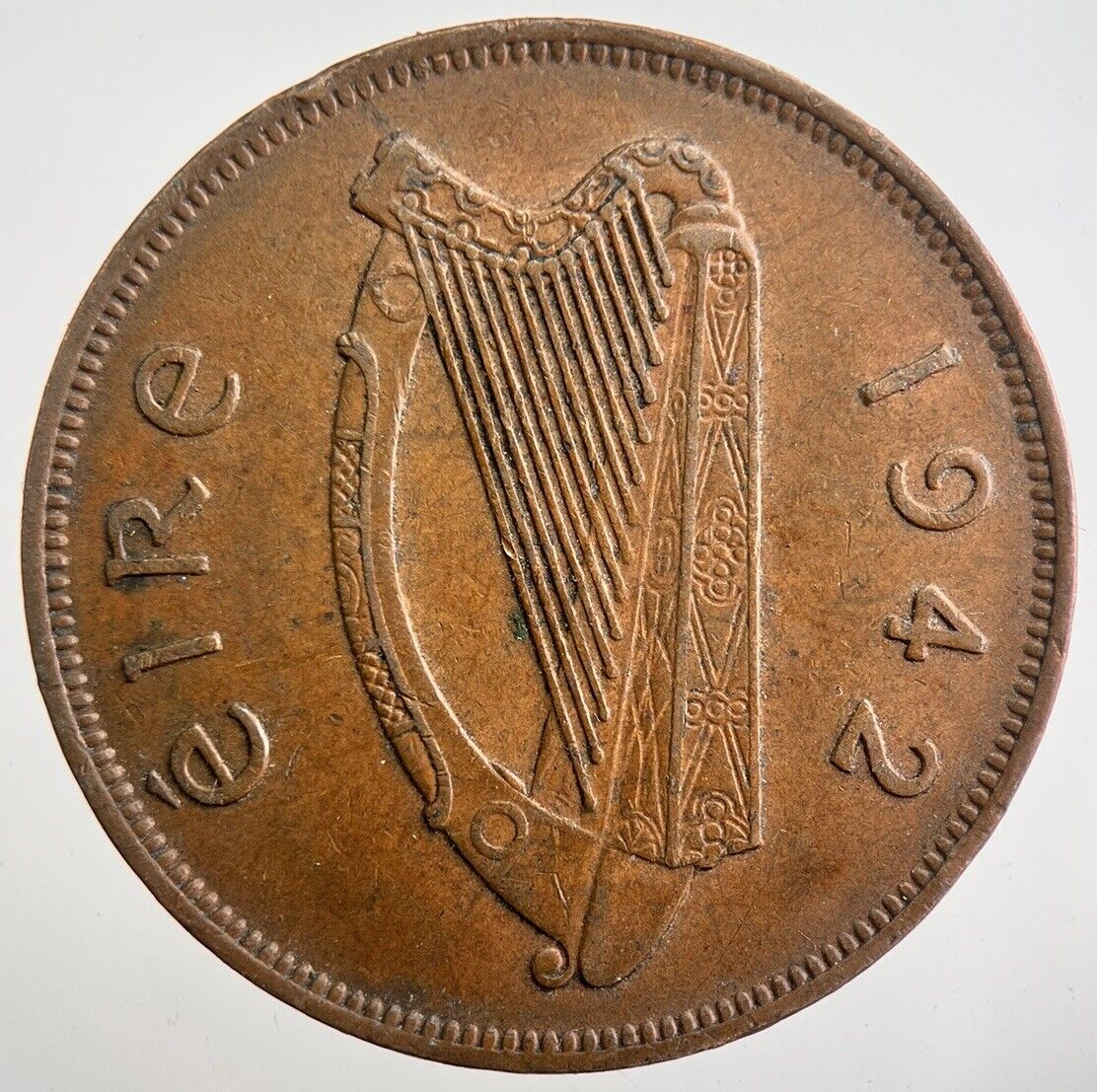 1942 Irish Penny Coin | Very High Grade | a7497