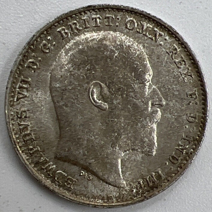 1909 Edward VII Threepence Silver Coin | Very High Grade