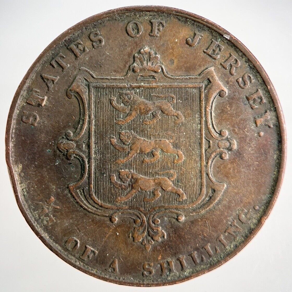 1861 Victoria Jersey 1/13 Shilling Penny Coin | Fine Collectable Grade | a1826