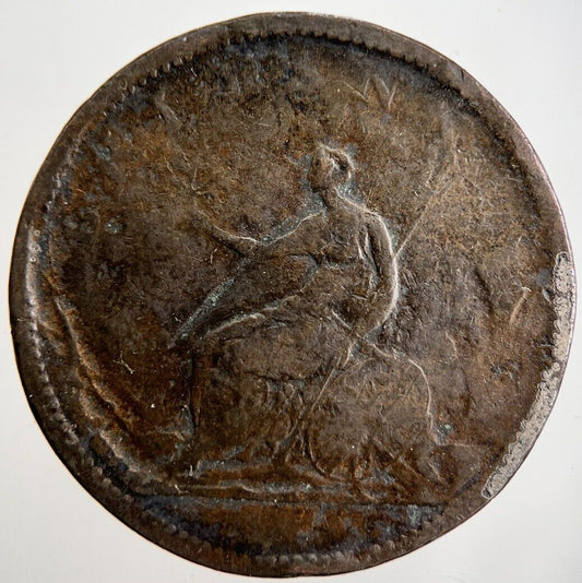 George 3rd III Half-Penny British Coin | Worn Grade | a2370