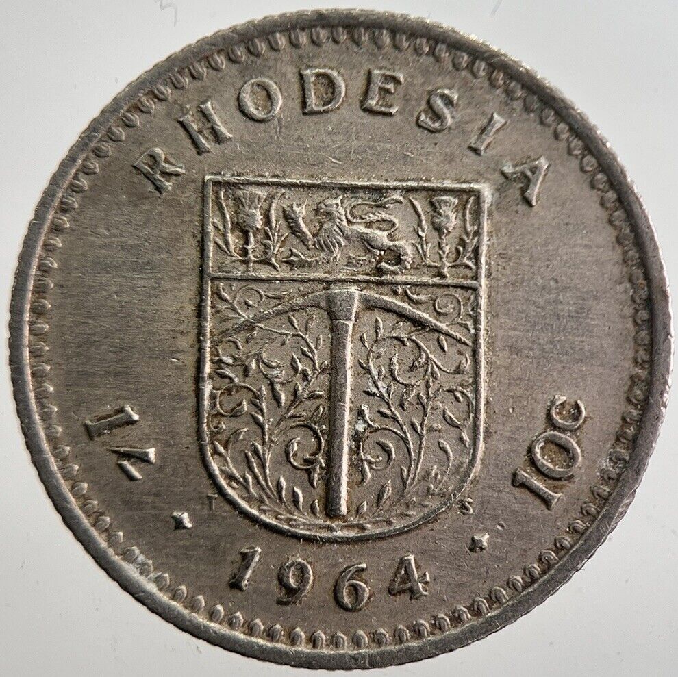 1964 Africa Rhodesia 10c 10 Cents Coin | Very High Grade | a7726