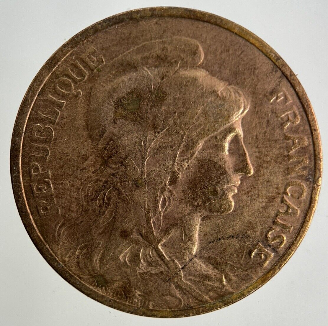 1916 France 5 Centimes Coin | Fine Collectable Grade