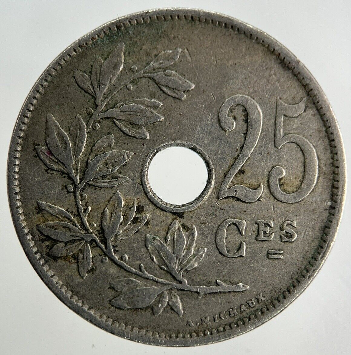 1926 Belgium 25 Centimes Coin | Fine Collectable Grade