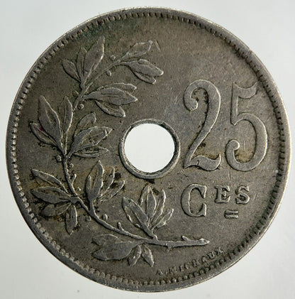 1926 Belgium 25 Centimes Coin | Fine Collectable Grade