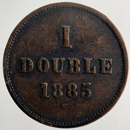 1885 Guernsey 1 One Double Coin | Fine Collectable Grade