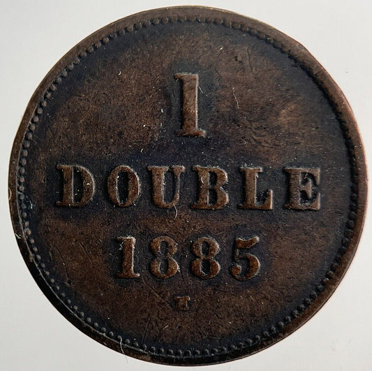 1885 Guernsey 1 One Double Coin | Fine Collectable Grade