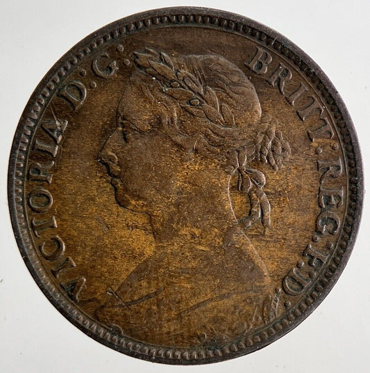 1886 Victoria Farthing Coin | Very High Grade | a6794