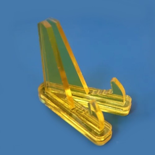 Clear Yellow 1oz Silver Gold Coin / Amulet / Medal Display Stand