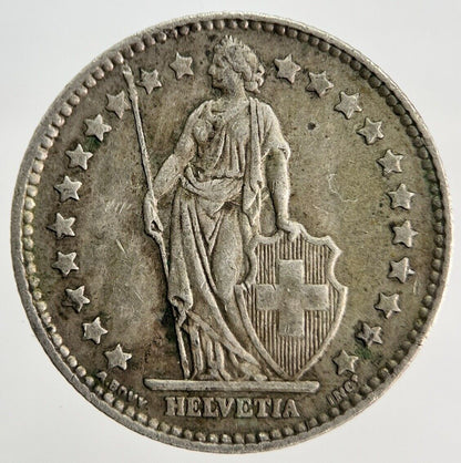 1963-B Swiss 1 One Franc Silver Coin | Fine Collectable Grade | a1874