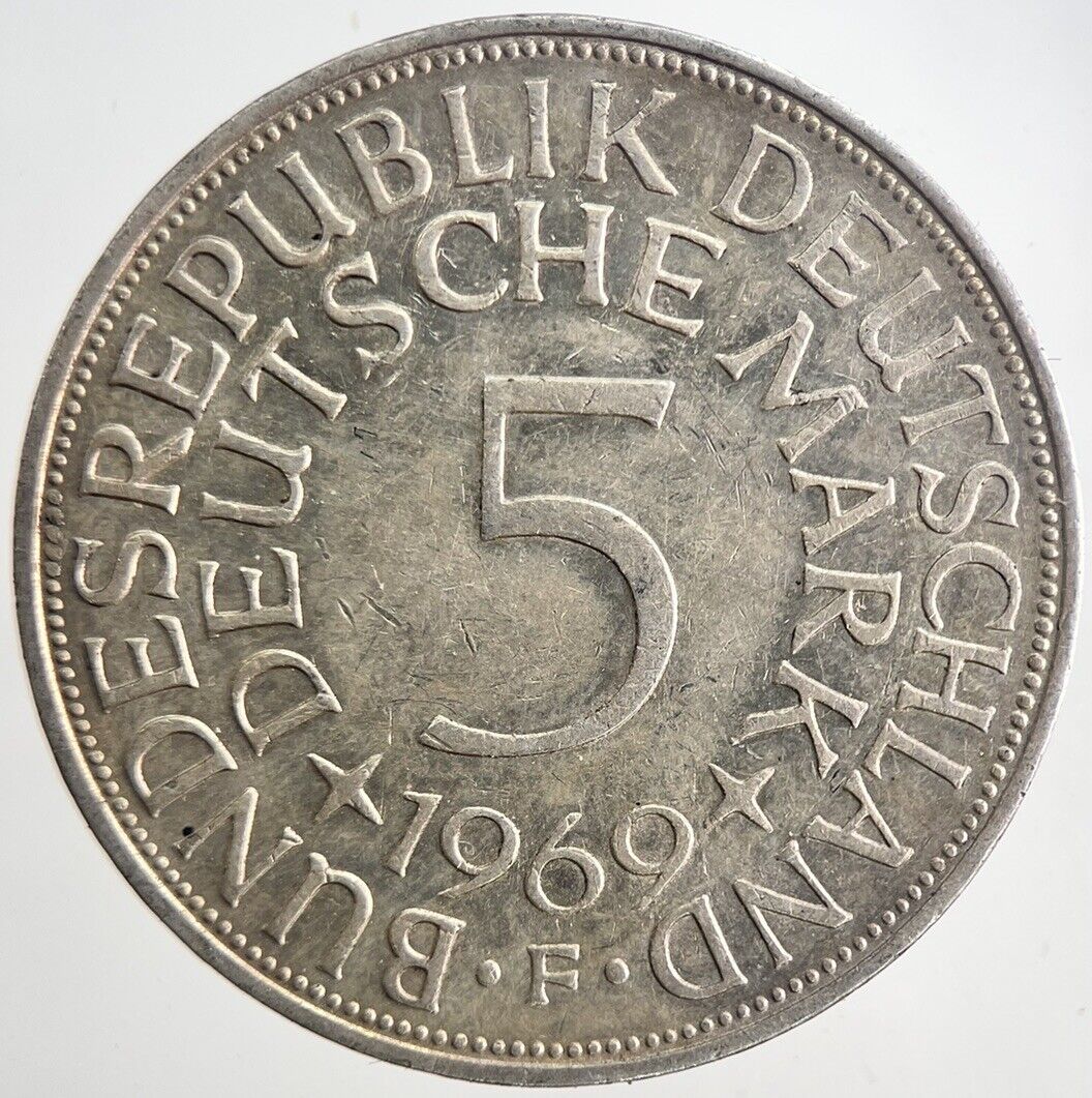 1969 Germany 5 Mark Silver Coin | Very High Grade | a6469