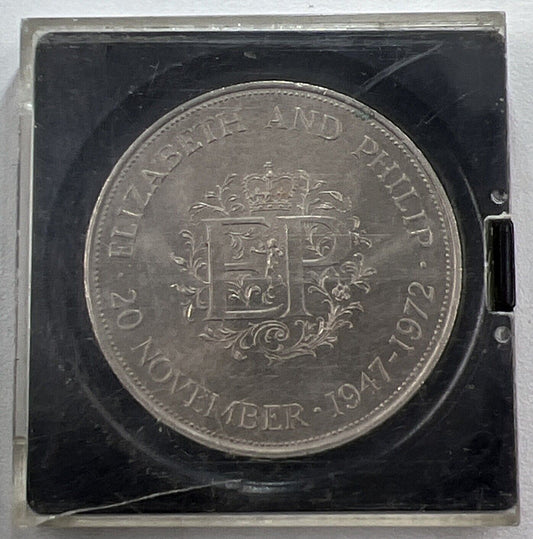 1972 Elizabeth II Wedding Crown British Coin In Case | Collectable Grade a90340