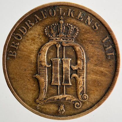 1890 Sweden 2 Ore Coin | Fine Collectable Grade | a9755