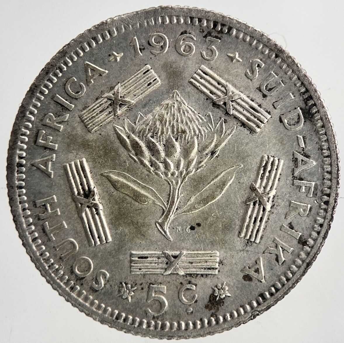1963 South Africa Sixpence 5 c Silver Coin | Very High Grade | a6980