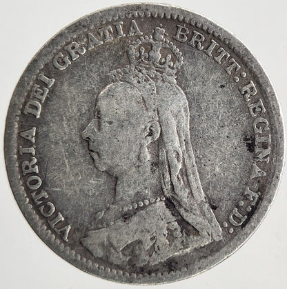 1891 Victoria Threepence Silver Coin | Fine Collectable Grade | a6940