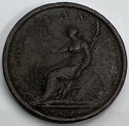 1806 George III 3rd Penny | British Copper Coin | Fair Grade | a1131