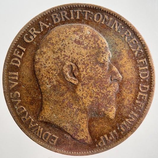 1908 Edward VII One Penny Coin | Collectable Grade | a2270