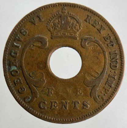 1942 East Africa 5 Cents Coin | Collectable Grade