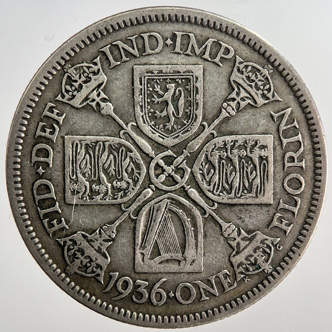 1936 George V Florin British Silver Coin | Fine Collectable Grade | a6364