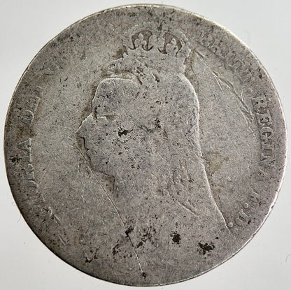 1890 Victoria Shilling Silver Coin | Fair Grade | a8647