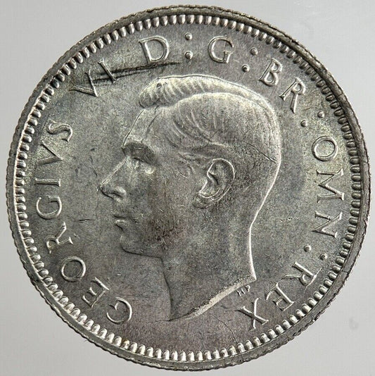 1941 George VI British Sixpence Silver Coin | Very Fine Grade | a8344