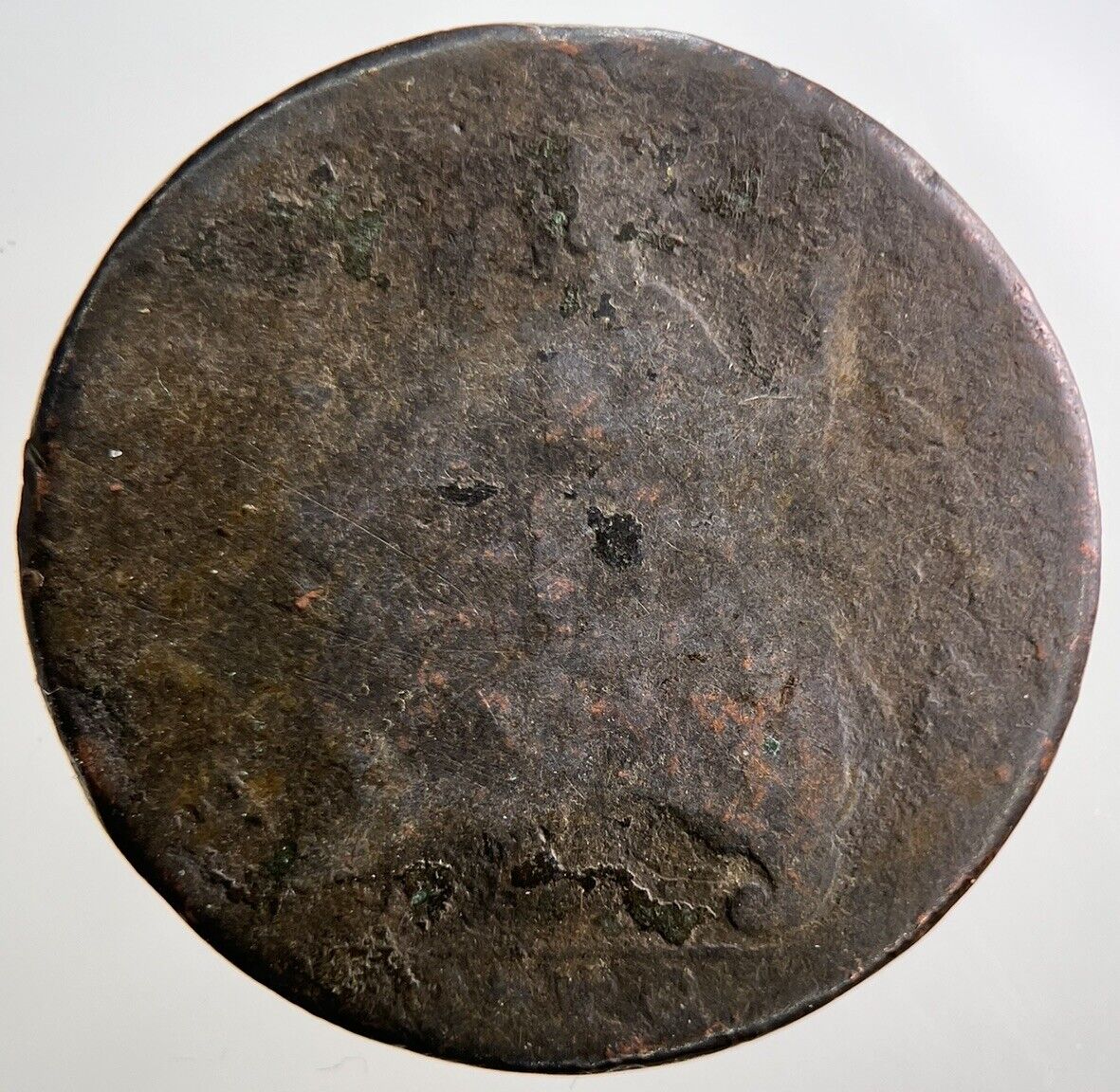 1739 George II 2nd Half-Penny Coin | Worn Grade