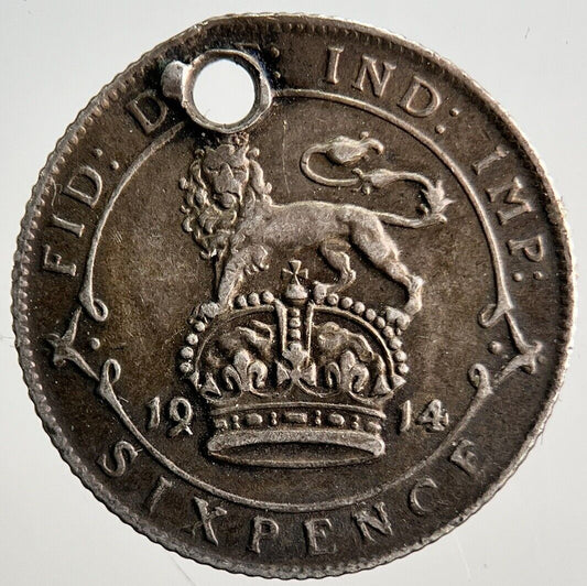 1914 George V Sixpence Silver Coin | Fine Collectable Grade | a3222